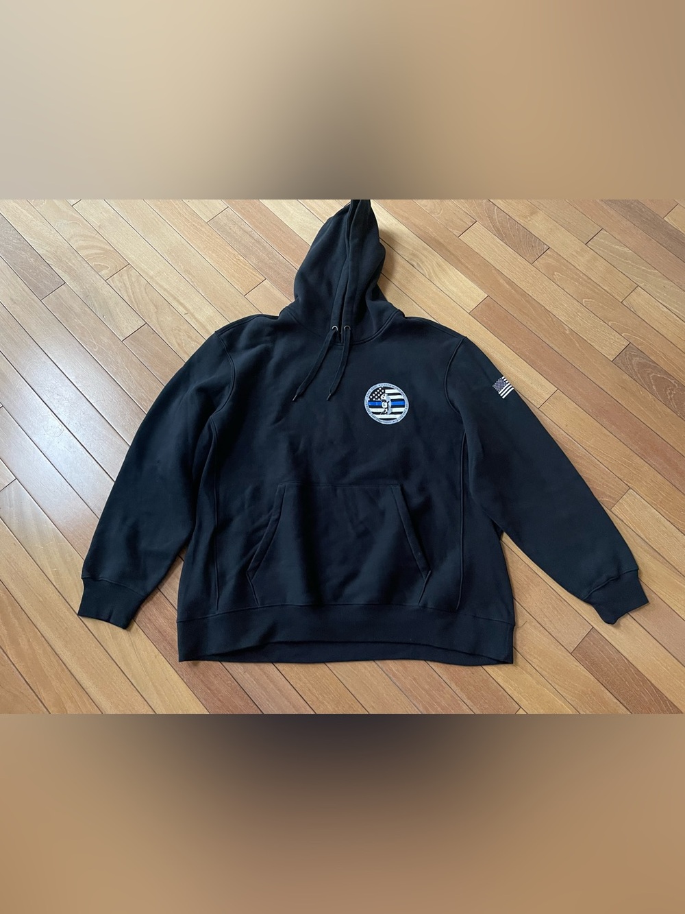 Sport-Tek Thin Blue Line Delaware Police Hoodie Black 4XL Law Enforcement